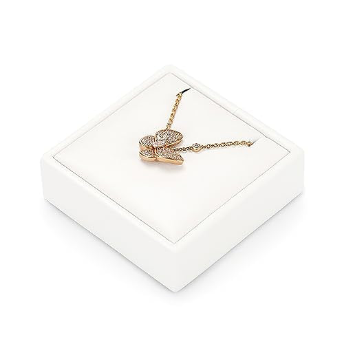 PU Leather Neacklace Display Stand Small Necklace Bracelet Holder Necklace Display Block Jewelry Stand for Pendant Necklace Showcase (White) - color: White, size: Necklace Stand