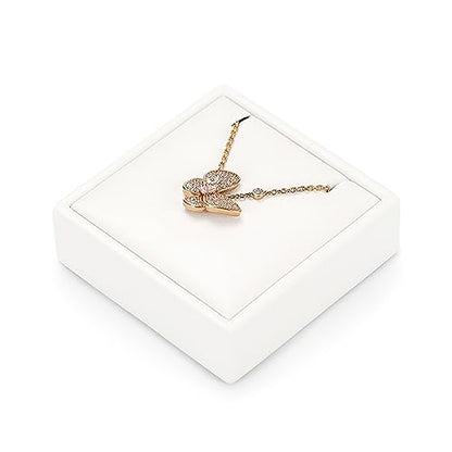 PU Leather Neacklace Display Stand Small Necklace Bracelet Holder Necklace Display Block Jewelry Stand for Pendant Necklace Showcase (White) - color: White, size: Necklace Stand