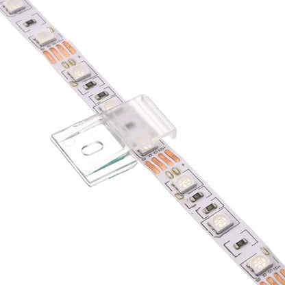 PATIKIL LED Strip Light Clips, 50pcs Cable Clamp Mounting Bracket Fixing Clip Holder with Screw Adhesive Wire Cord Management for 10mm Width Strip Light - size: 10mm