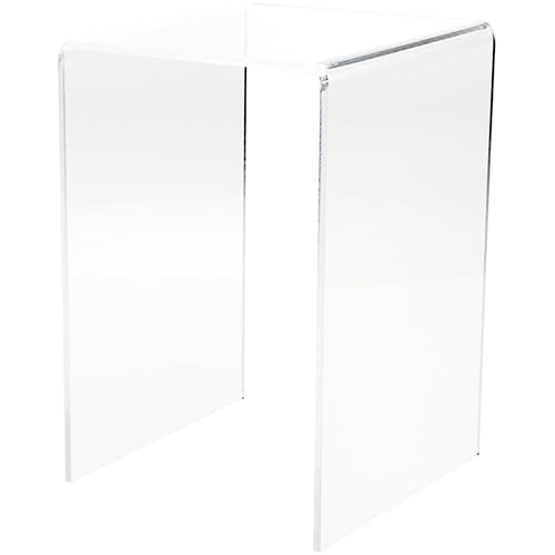 Plymor Clear Acrylic Vertical Square Display Riser, 12" H x 8" W x 8" D (1/4" thick) - size: 12" x 8" x 8"
