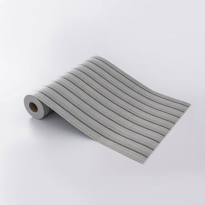 Peel and Stick PVC Slat Wall Panels, Wood Grain Self-Adhesive Soundproof Moisture-Resistant Paneling, 3D Faux Wood Panels for Bedroom Bathroom Walls & Ceilings 118"x15.75"(Gray,13Sq.ft) - color: Gray