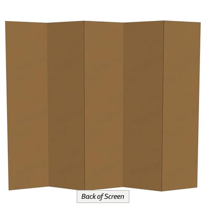 6 ft. Tall White Temporary Cardboard Folding Screen - 5 Panel - size: 6 ft Tall - 5 Panel