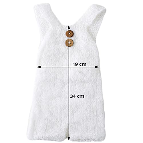 Zeroest Baby Photography Props Boy Girl Photo Shoot Outfits Newborn Crochet Infant Knitted Clothes Mohair Outfit - color: White