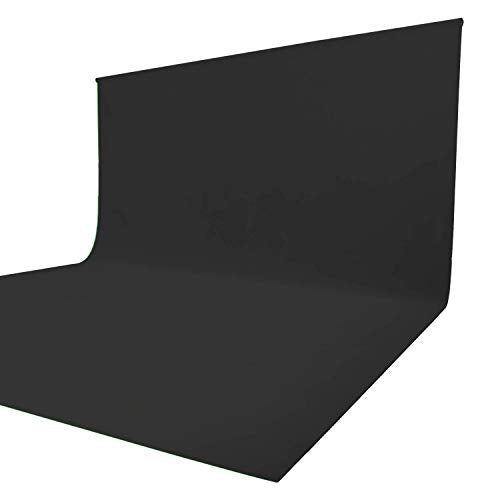 ISSUNTEX 10X16 ft Background Muslin Backdrop, Photo Studio, Collapsible High Density Screen for Video Photography and Television-Black - color: Black, size: 10X16 ft