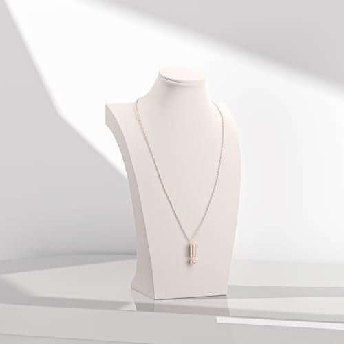 Necklace Bust Display Stand, Necklace Holder, Pendant Chain Necklace Organizer for Women (Beige Velvet, L 4PCS) - color: Beige Velvet, size: 11.4" Height (4pc)