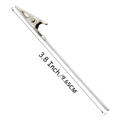 H&W 50 Pack Metal Wire Alligator Clamp, 4'' Long-Tailed Alligator Iron Clip, Stand Photo Holder Stand Memo Clip (WE1-D1)