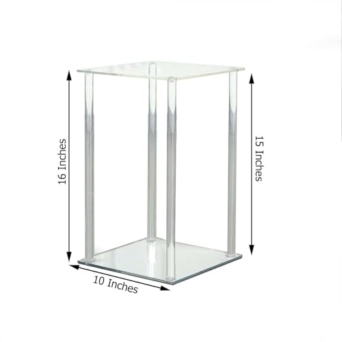 Efavormart 16" Clear Acrylic Flower Stand, Decorative Transparent Vase Table Centerpiece for Weddings, Modern Floral Display Riser for Anniversaries, Banquets, and Special Events - color: Clear, size: Clear16''