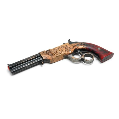 Vintage Lever-Style Foam Prop – 13.5” Western-Inspired Costume Display Accessory, Bronze Metal-Look with Red Grip, Lightweight Non-Functional for Adult Cosplay & Photoshoots