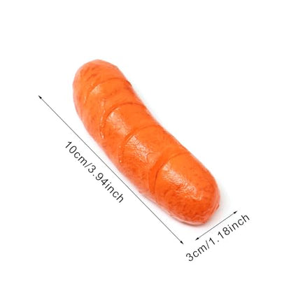 4PCS Funny Artificial Hot Dog Fake Lifelike Sausage Model Ornament Simulated Food Photography Props for Home Party Tabletop Decoration