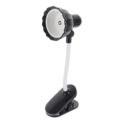 VOSAREA Mini Clip LED Desk Lamp Delicate Micro Clamp Light for Reading Bedroom Dorm Students Portable Table Lighting for Miniature Houses and Photo Props