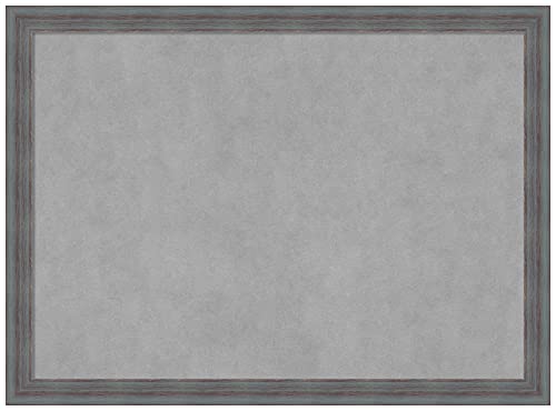 Amanti Art Blue Framed Magnetic Board 22x30 Medium Vision Board for use with Magnets, 100% Metal Sheet to Display Items as Office Decor or for Home Organization in mudroom, Kitchen or Kids Room - color: Dixie Blue Grey Rustic, size: 30"W x 22"H