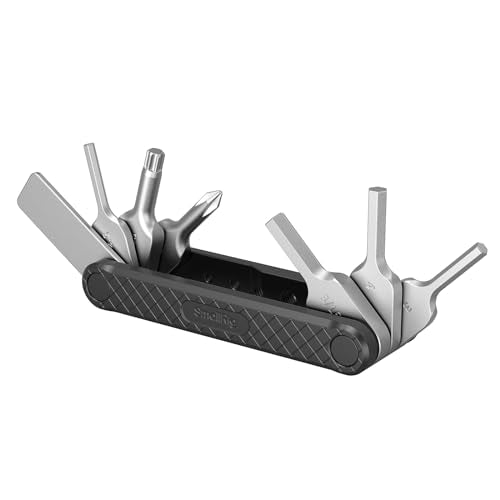 SMALLRIG Folding Tool Set with Screwdrivers and Hex Key Wrenches, Seven Functional Tools Included (Black) - 4681 - color: Black