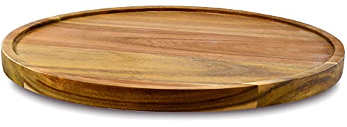 12" Acacia Wood Lazy Susan Organizer Kitchen Turntable for Cabinet Pantry Table Organization - color: Acacia One Pack, size: 12"