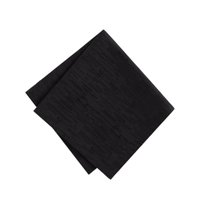 Elrene Home Fashions Continental Solid Textured Water- and Stain-Resistant Napkins, Set of 4, Black - color: Black, size: 17" x 17" (Set of 4)