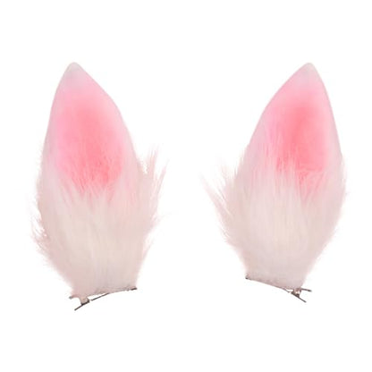 Totelux Eater Hair Clips Bunny Ears Hair Barrettes Pink White Rabbit Ears Alligator Clips Hair Accessories for Women Girls Easter Party Supplies 2Pcs