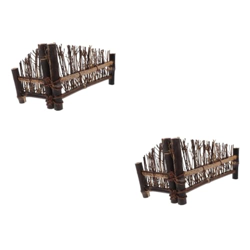 Garneck 2pcs Japanese Decoration Fence Sashimi Serving Plate and Sushi Tray for Elegant Food Presentation and Photography Miniature Rustic Decor for Table Settings and Appetizers