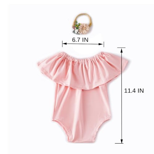 Newborn Photography Outfits Girl Baby Photo Tutu Dress Newborn Photoshoot Romper Baby Picture Lace Outfit - color: Pink7