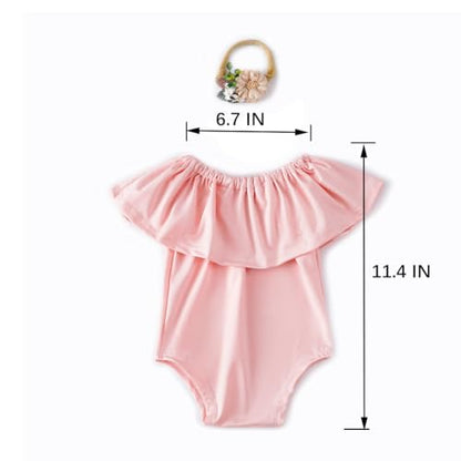 Newborn Photography Outfits Girl Baby Photo Tutu Dress Newborn Photoshoot Romper Baby Picture Lace Outfit - color: Pink7
