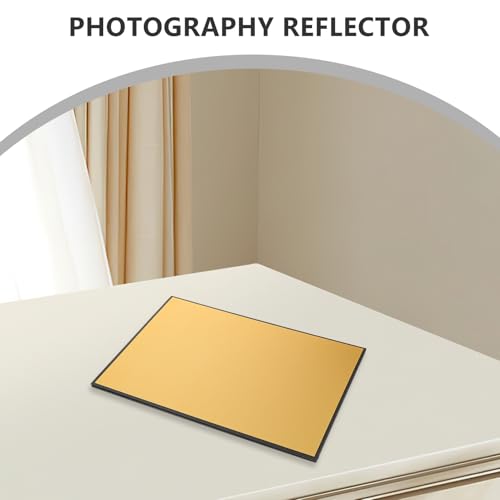 A4 Gold Photography Light Reflector Panel Portable Mini Photo Studio Accessory Foldable Fill Light Diffuser for Product and Portrait Shooting
