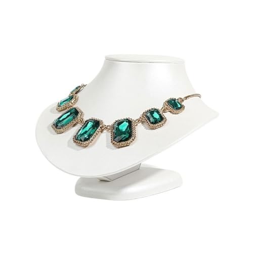 Jewelry Display Stand Fashion Display Rack Light Luxury Jewelry Display Props High-Grade Jewelry Counter Jewelry Display Rack Neck Stand Necklace Stand Display(White,Small) - color: White, size: Small