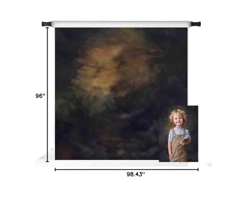 Kate 8x8ft Retro Brown Abstract Photography Backdrop Brushed Painted Canvas Headshots Background Studio Props - color: Brown, size: 8x8ft