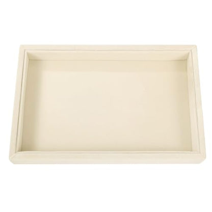 9" x 5.7" Velvet Jewelry Tray Jewelry Display Tray, Stackable Empty Plate Trays for Earrings Necklaces Bracelet Rings Display Showcase - Light Khaki - color: Light Khaki, size: Flat Tray 9"x5.7"