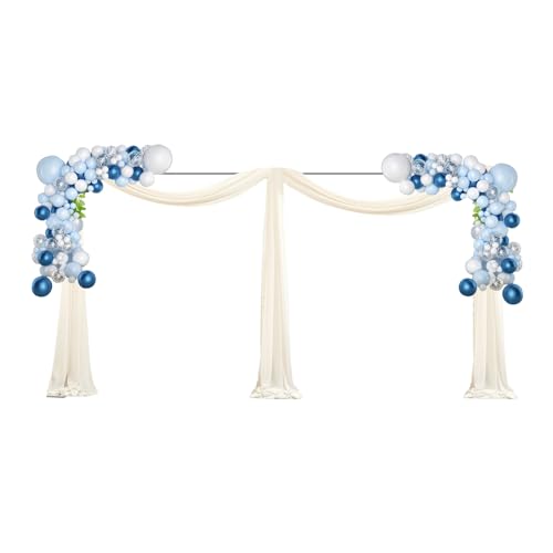 10x20ft Heavy Duty Backdrop Stand, Pipe and Drape Backdrop Stand, Square Wedding Party Backdrop Stand Pipe Kit for Wedding Christmas Party Celebration Photography Baby Shower, Silver