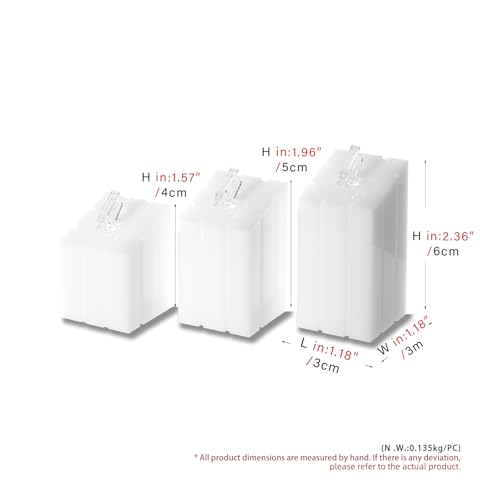 3 Piece Acrylic Ring Display Stand Ring Holder Jewelry Display Holders Showcase (White) - color: White