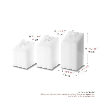 3 Piece Acrylic Ring Display Stand Ring Holder Jewelry Display Holders Showcase (White) - color: White
