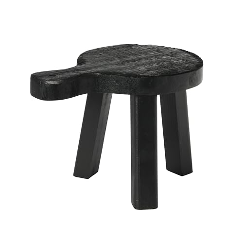 Creative Co-Op Decorative Wood Pedestal, Black - color: Black, size: Round, style: Round