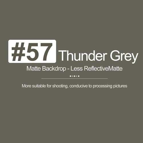 Emart Thunder Grey Paper Backdrops for Photoshoot, Photography Matte Seamless Roll Background 53" x 16" Long for Food, Product, Portrait Photo Shoot