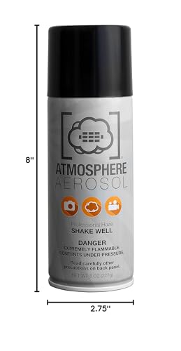 6 Pack Atmosphere Aerosol Haze/Fog Spray for Photography - Safe & Portable Mini Fog Machine Alternative - Smoke and Light Ray Effects Maker for Indoor and Outdoor, No Battery - Made in The USA - size: 6