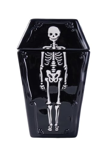 Halloween Ceramic Coffin Cookie Jar