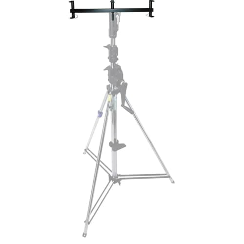 Kupo Junior Multi Header Lighting Bar, Steel Rigging Accessory with 5 Junior Receivers for Photography and Video Studio Mounting, 40" - Silver (KG004111)
