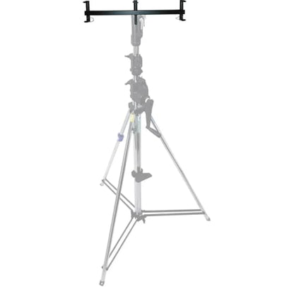 Kupo Junior Multi Header Lighting Bar, Steel Rigging Accessory with 5 Junior Receivers for Photography and Video Studio Mounting, 40" - Silver (KG004111)