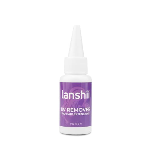 30ml UV Hair Glue Remover for Keratin Bonds Hair Extension Super Fast Remover for UV Curing Glue UV Lamp Hair Extensions Invisible Hair Extensions Eyelashes Extensions - color: 1 Pcs