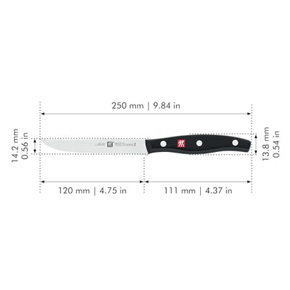 ZWILLING TWIN Signature 4-pc Steak Knife Set - color: Stainless Steel, size: 4-pc
