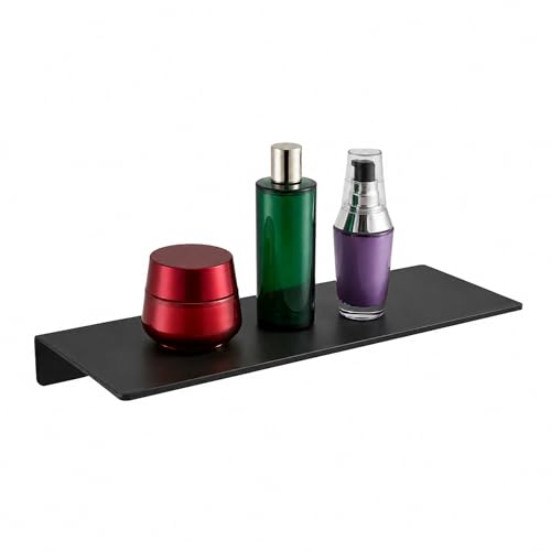 JOOM Metal Wall Shelf, Floating, 12" Black, Small, Display Shelves for Storage (Black, 12 in) - color: Black, size: 12 Inch