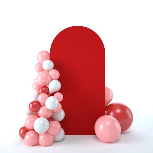 bricia Wedding Arch Backdrop Stand Cover, 6.6FT Double Sided Stretchy Arch Cover Fitted Wedding Birthday Party Banquet Decoration (Red 79.2''Lx39.6''W) - color: Red, size: 6.6FT