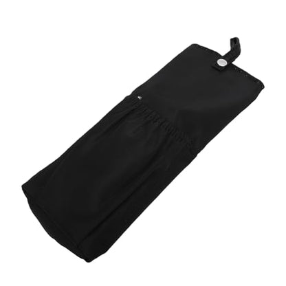 Drfeify Curling Iron Storage Bag, Heat Travel Organizer Pouch with Hanging Loop for Hair Tools Up to 571F, 30x12cm (Black) - color: Black