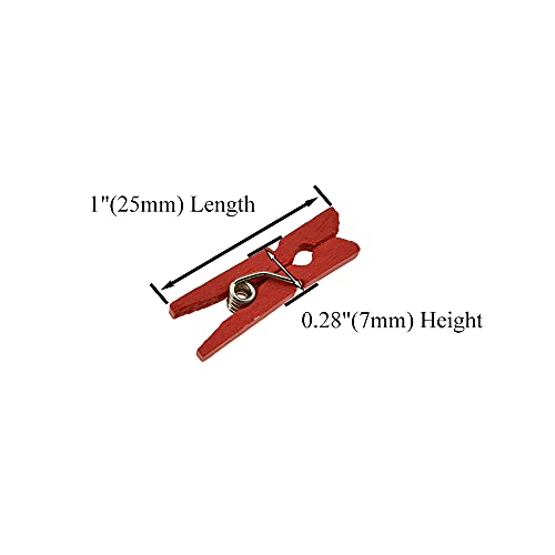 HAHIYO Colorful Wooden Clothes Pins Clothespins Mini Do NOT Fall Apart 1 inches Length 80 Pack Sturdy Strong Springs No Rust No Discoloration for Laundry Bathroom DIY Craft Photos Food Opened Bags - size: Colorful 1 inches 80 Pack