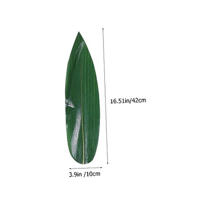 Wakauto 50Pcs Natural Leaves Sushi Decor Sashimi Plate Mats Japanese Food Leaf for Sushi Serving and Photography Large Quantity for Restaurant and Home Use