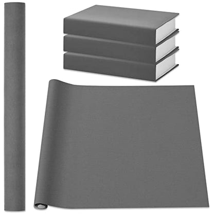 PerKoop Book Cloth for Book Binding 40 x 16 Inch Fabric Surface Paper Backed Bookcover Archival European Durable Strong Bookbinding Supplies Cover Books Album Scrapbooking (Gray) - color: Gray