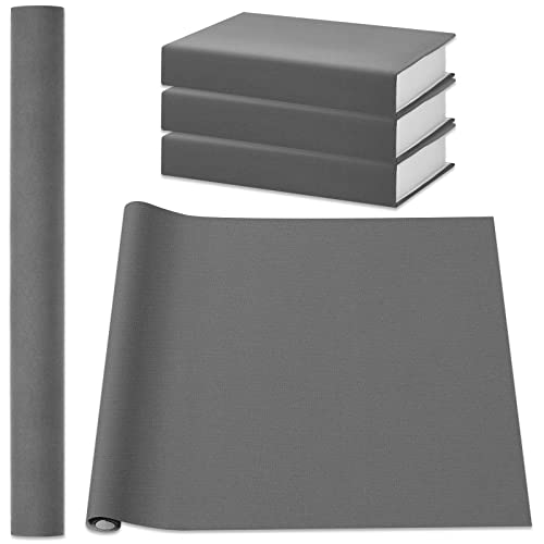 PerKoop Book Cloth for Book Binding 40 x 16 Inch Fabric Surface Paper Backed Bookcover Archival European Durable Strong Bookbinding Supplies Cover Books Album Scrapbooking (Gray) - color: Gray