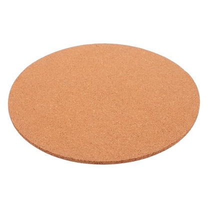 EXCEART Natural Cork Bulletin Board Set 12 Inch Round Self Adhesive Memo Surface for Office Wall Organization Photo Display and DIY Craft Projects