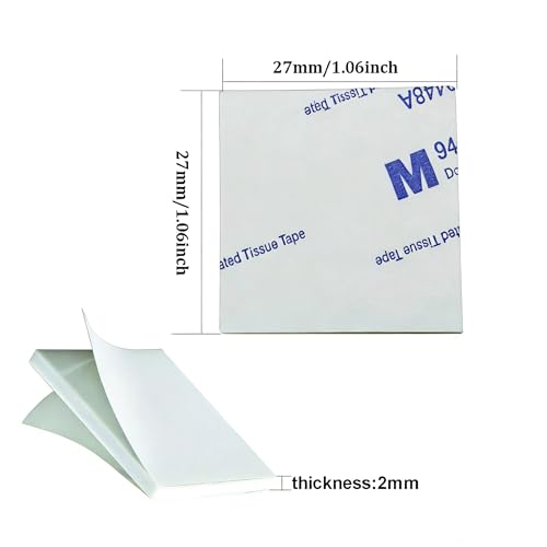 200Pcs Square Double Sided Foam Tape,27x27mm Strong Adhesive Heavy Duty Mounting Stickers for Photo Albums, Hooks, Mirrors, Bookcases. - size: Square-200PCS