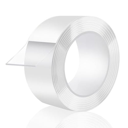 Double Sided Tape Heavy Duty, Removable Nano Double Sided Adhesive Tape, Clear Mounting Tape Picture Hanging Adhesive Strips Waterproof for Walls Photo Crafts Carpet Poster, 2" x 16.5FT - size: 2in x 16.5ft