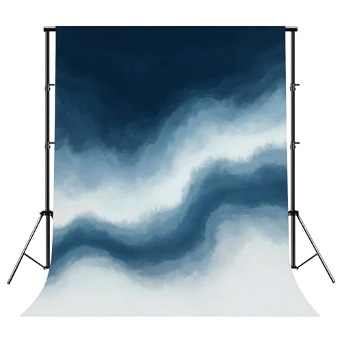 Photography Backdrops Abstract Art Blue Paint Liquid Fluid Grunge Texture Photo Backdrop Photography Background for Portrait Photo Party Decor Video Studio Props Photoshoot 8x10FT - color: Multi5