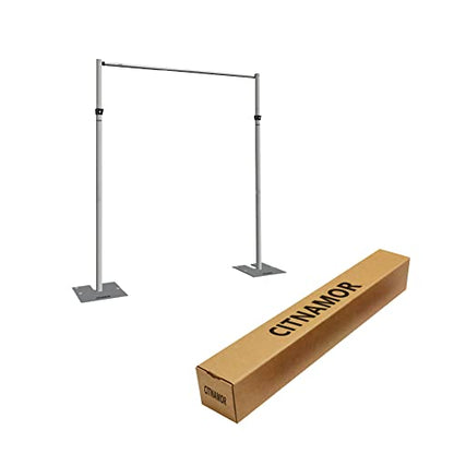 Pipe and Drape Adjustable Uprights, Crossbars,Bases & Hangers - Drape Systems for Backdrops, Trade Shows, Events, Photo Booths and Decorations by CITNAMOR (10' Tall x 10' Wide Kit) - size: 10' Tall x 10' Wide Kit