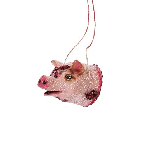 Hosfairy Halloween Pig Head Pendant - Hanging Decoration for Outdoor Indoor Haunted House Party Props